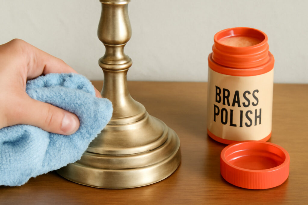 how do you clean brass lamps