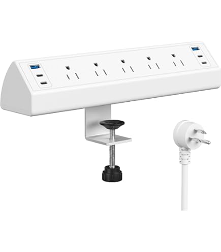 Jgstkcity Desk Clamp Power Strip USB C,40W Total ... - Amazo...