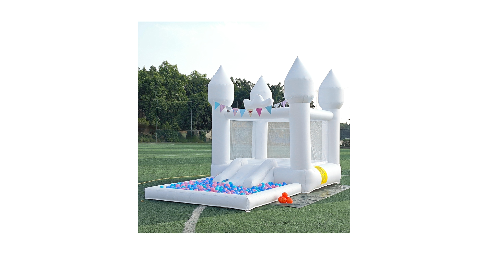 12.5FTx7.1FT White Inflatable Bounce House