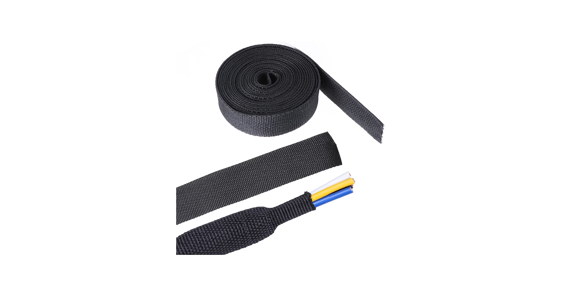 2 in 1 Heat Shrink Braided Sleeving Fabric Tubing-Ideal fit Irregular