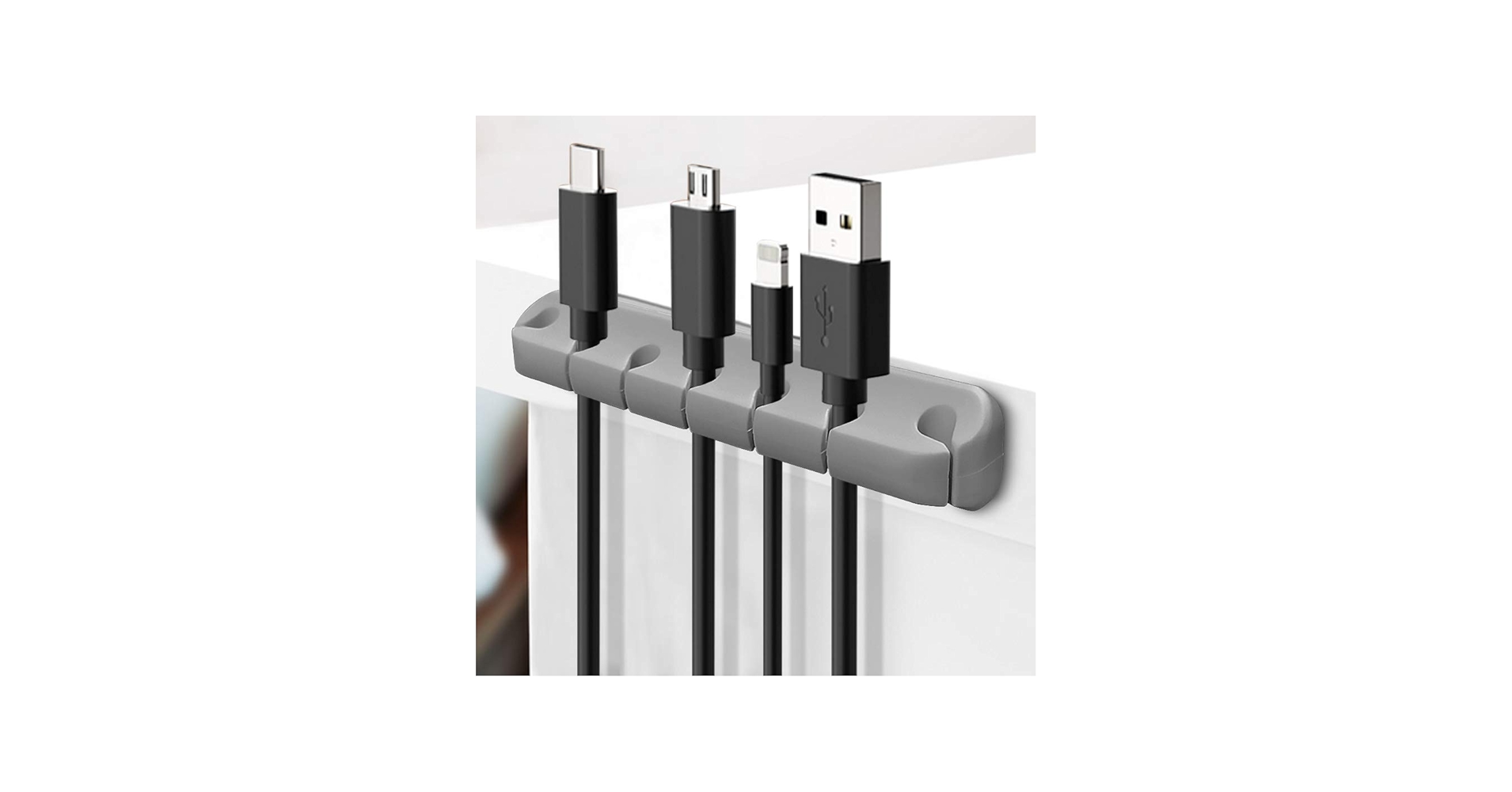 2 Pack Cable Holder Clips, Cable Management Cord