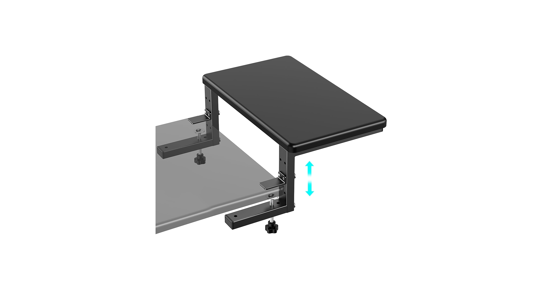 3 in 1 Clamp on Desk Extension & Monitor Shelf,16.5