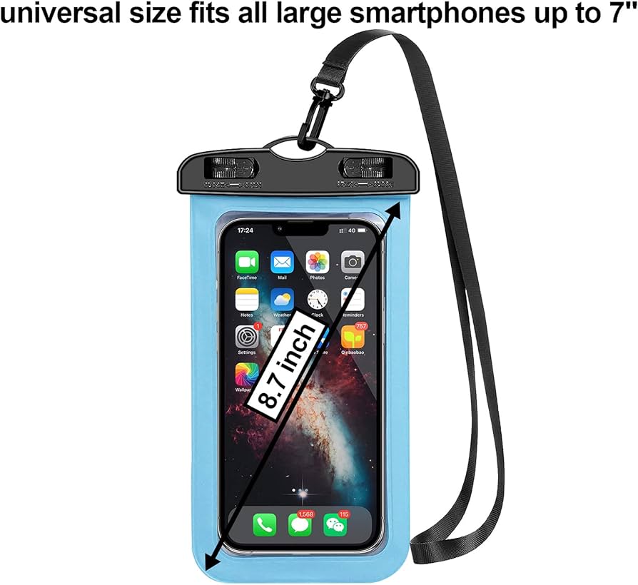 5 Pack Universal Waterproof Phone Pouch, Large