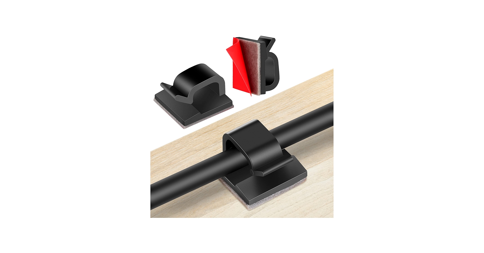 60 PCS Adhesive Cable Clips, Upgraded Wall Wire Clips for Cable