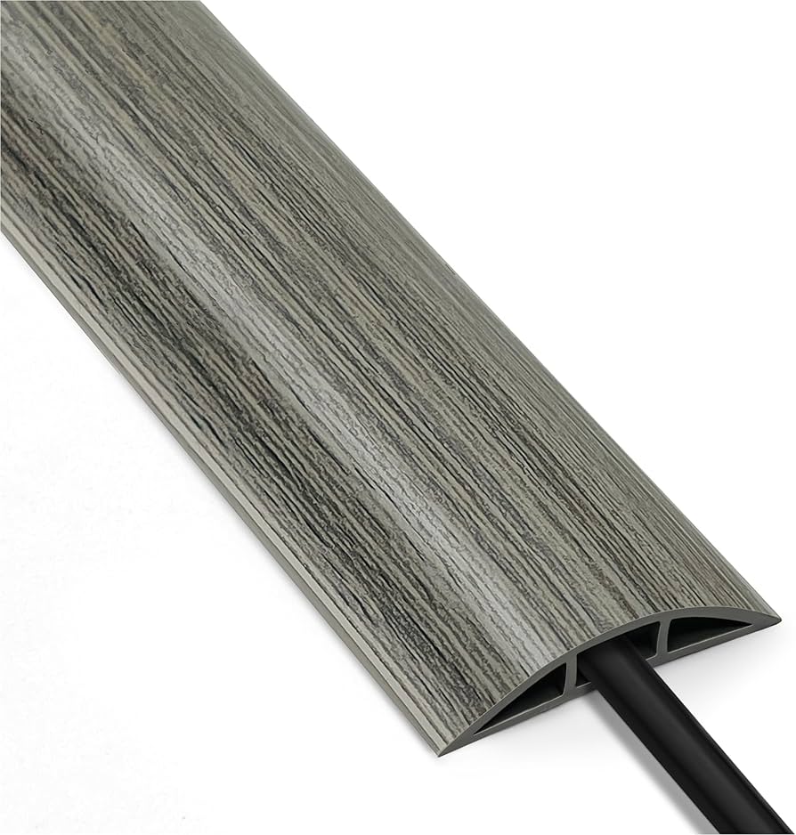 8ft Wood Grey Cable Cover Floor, LZEOY Extension