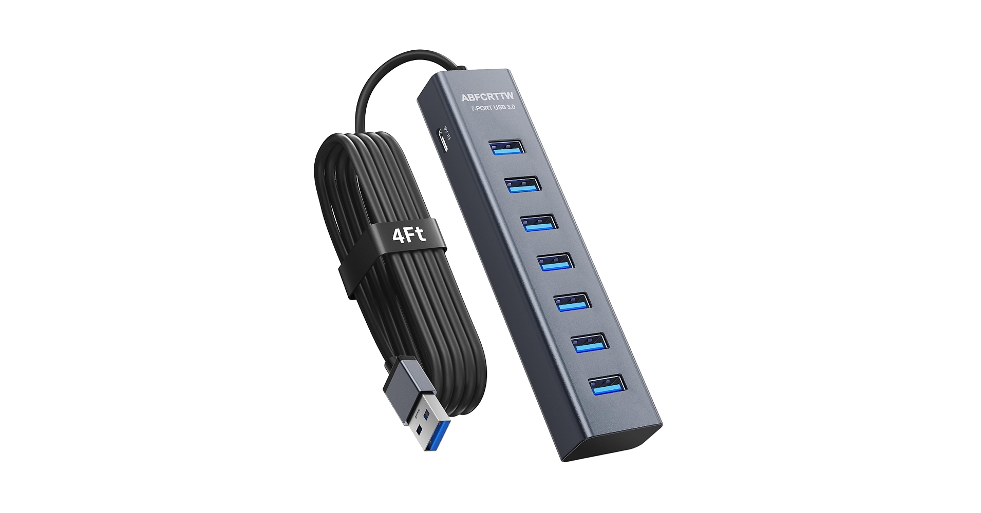ABFCRTTW 4Ft 7-Port USB 3.0 Hub for Desktop