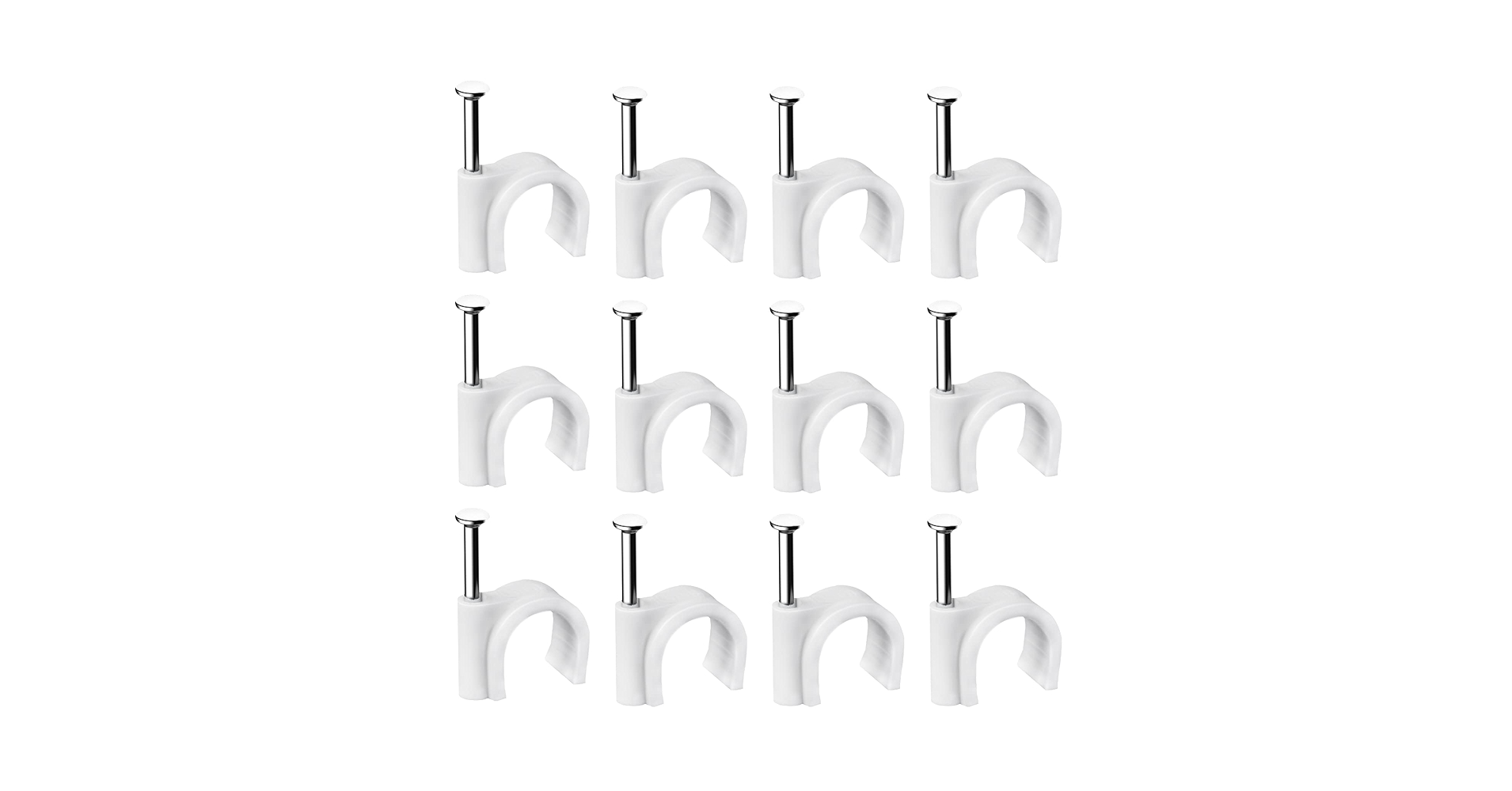 Abnii Cable Clips, 400 Pcs, 4mm 6mm 8mm 10mm, Wire Wall Clips