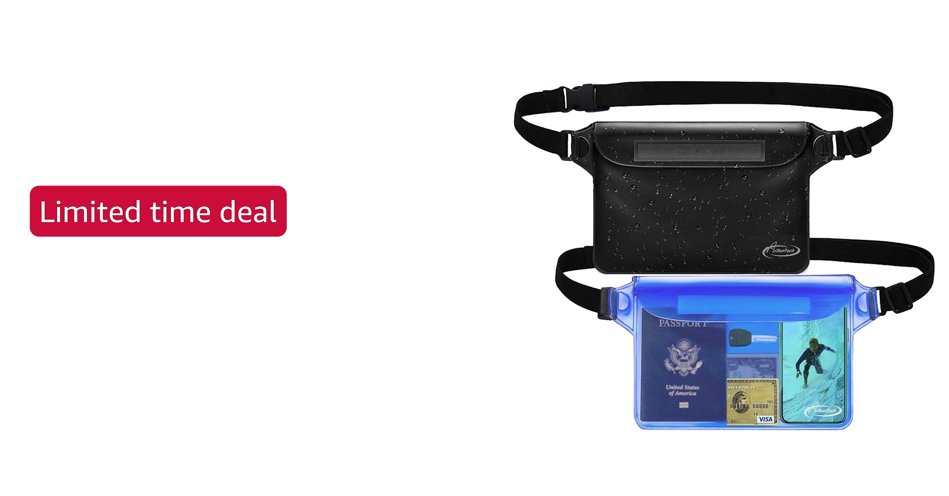 AiRunTech Waterproof Crossbody Belt Bag for