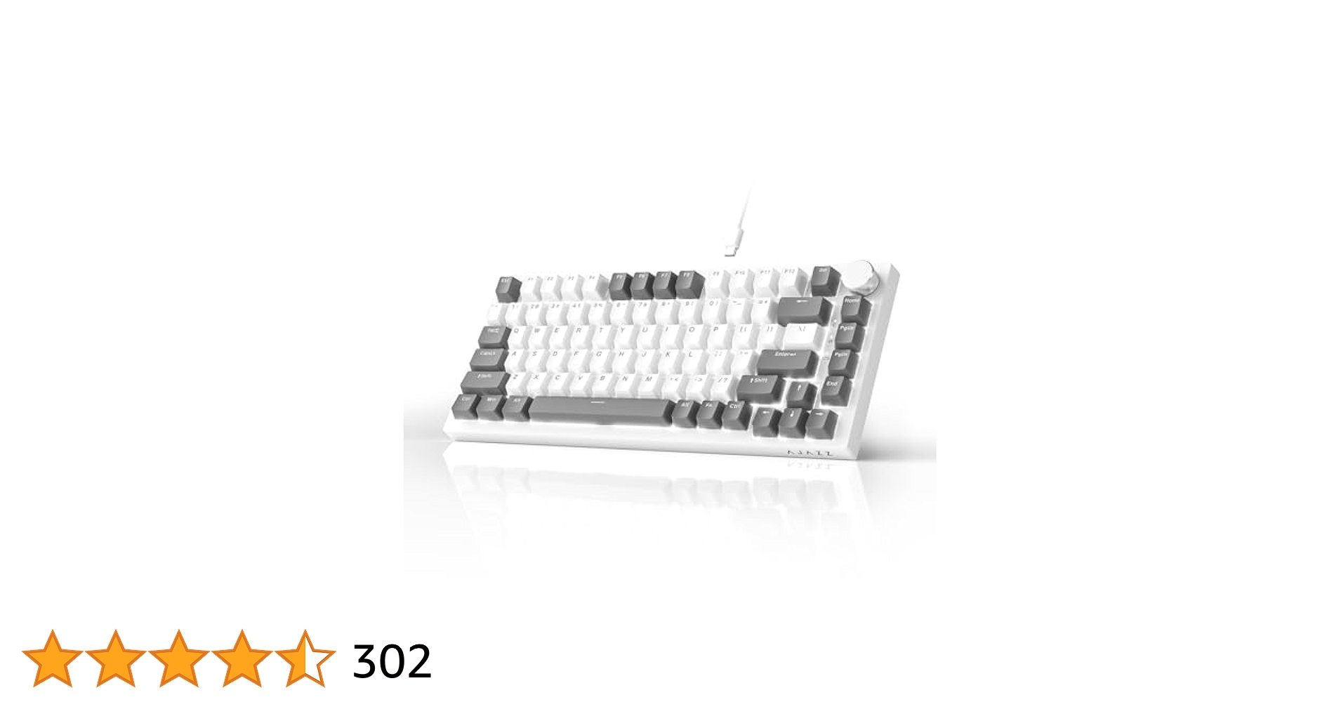 AK820 75% Wired RGB Gasket Grey White