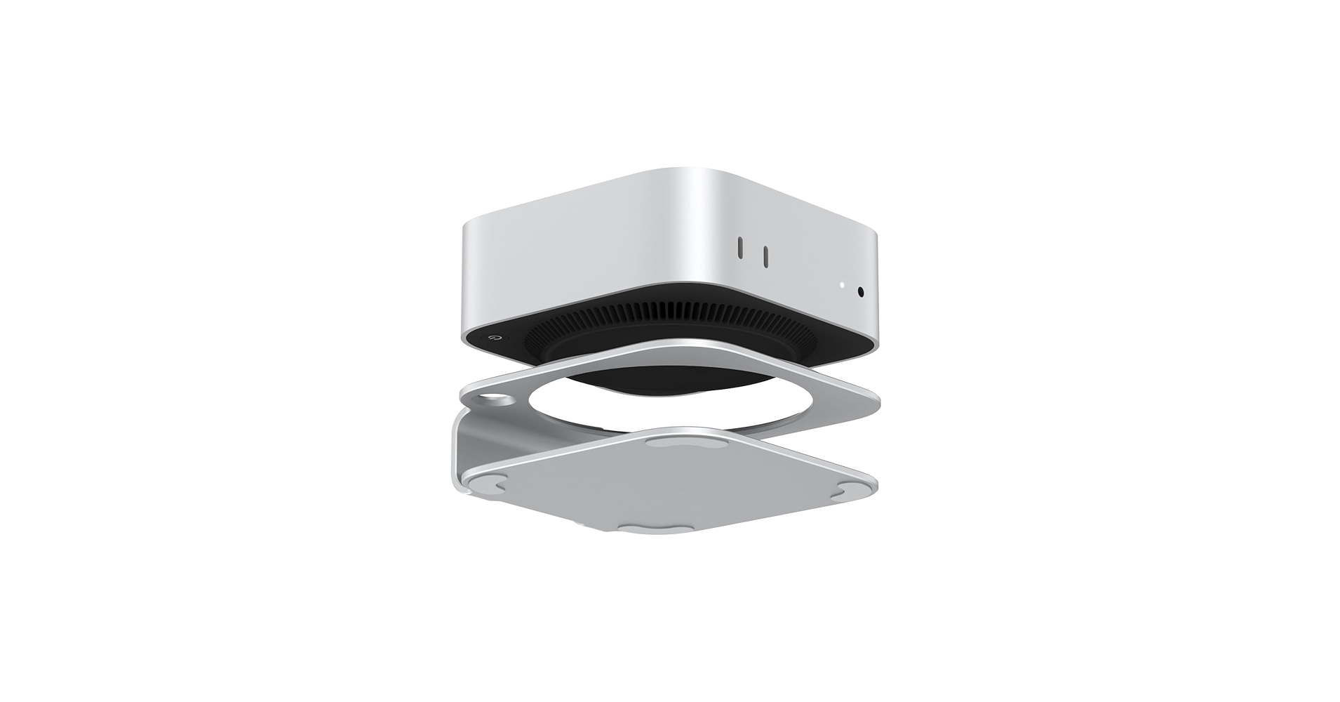 AKKYAJAURE Mac mini M4 Dock Stand, Aluminum Desktop Stand