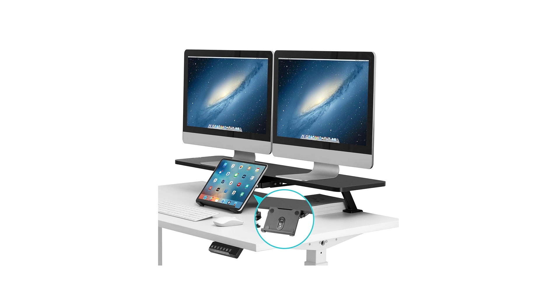 AVLT Clamp Desk Shelf Dual 32