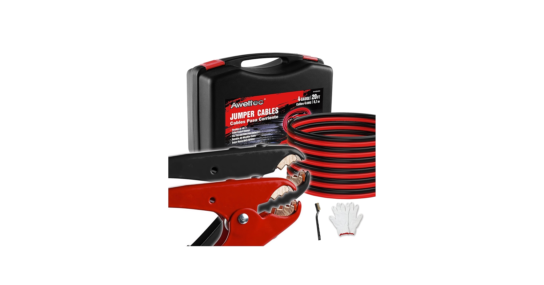 AWELTEC Heavy Duty Jumper Cables,0 Gauge 25