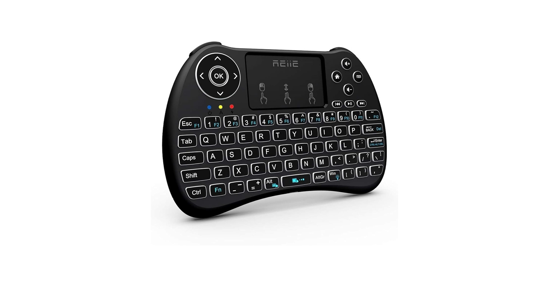 (Backlit Version)REIIE H9+ Mini Keyboard,2.4GHz