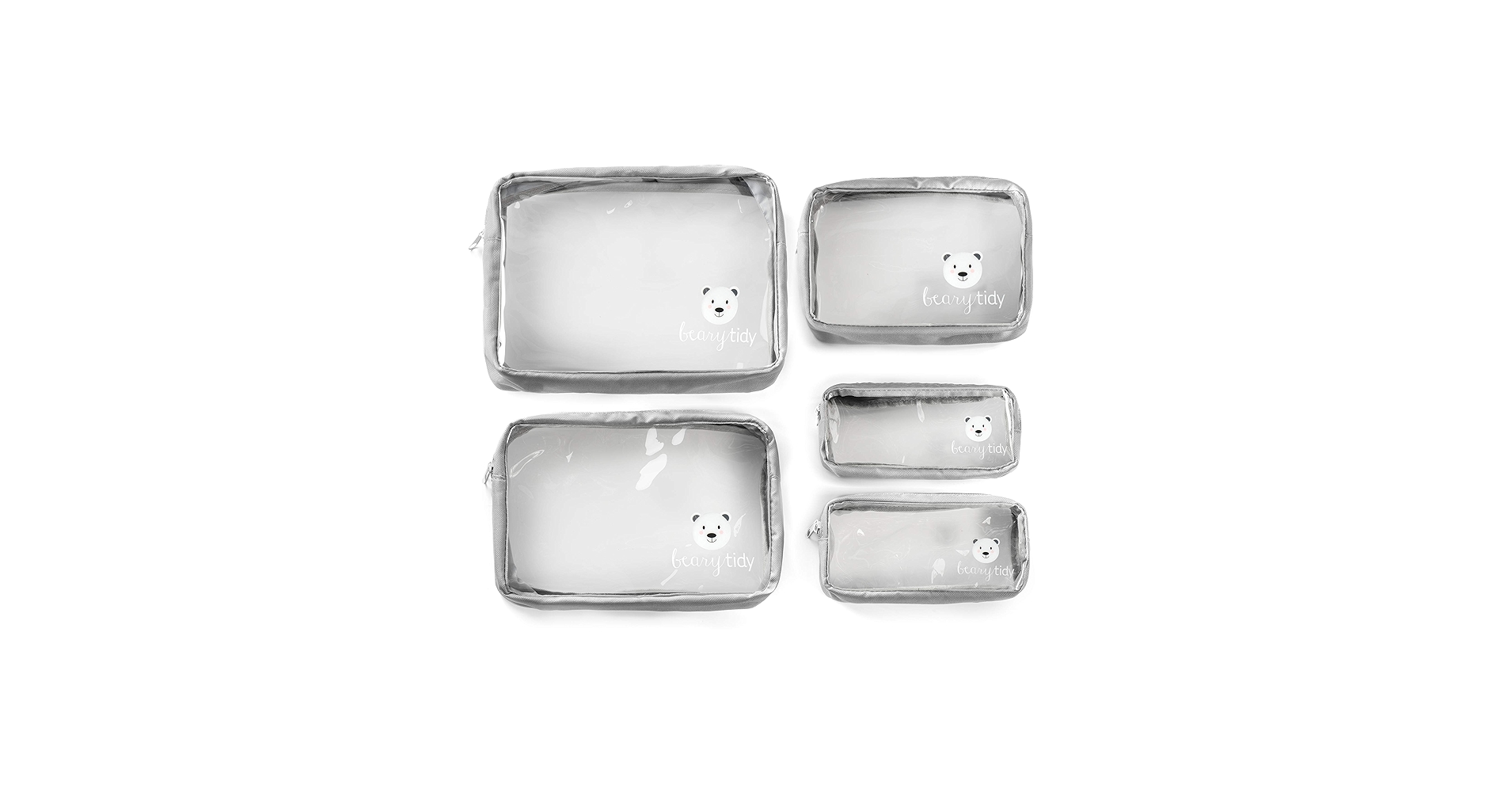 Beary Tidy 5 Piece Diaper Bag Organizer Pouch Set