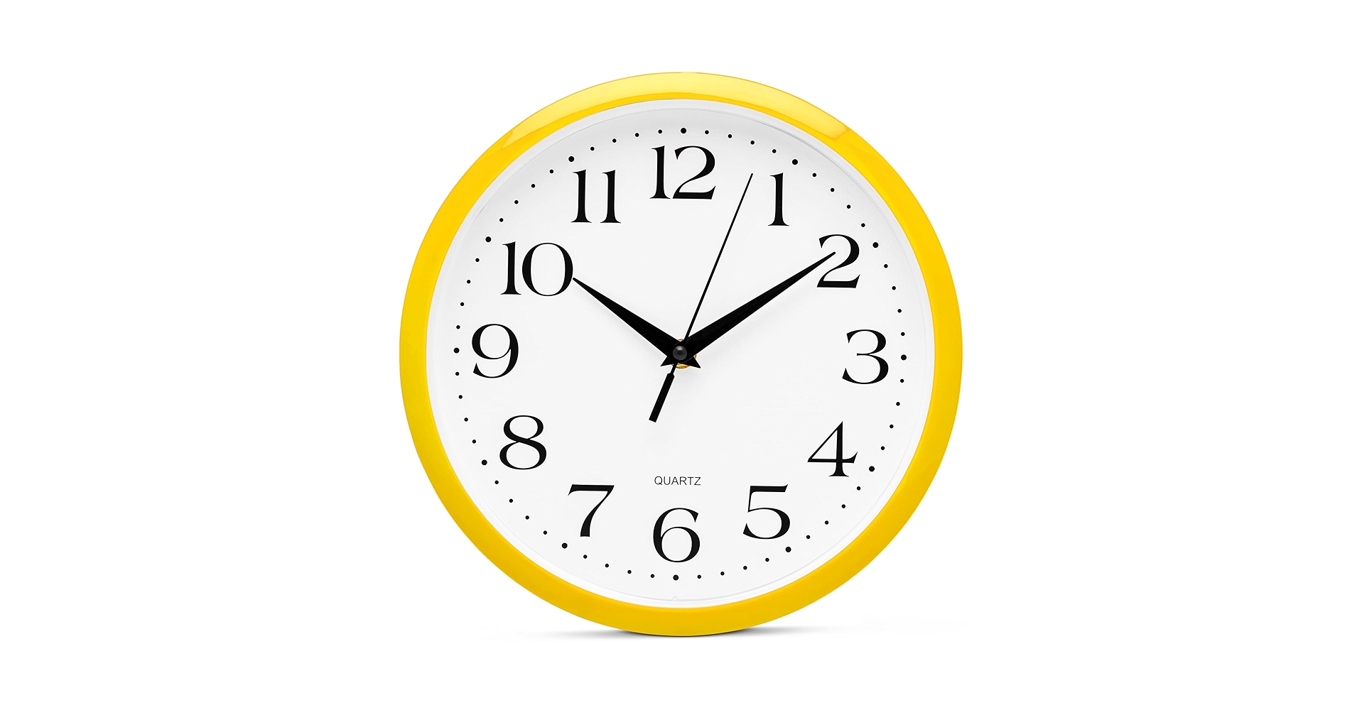 Bernhard Products Yellow Wall Clock 10 inch Silent