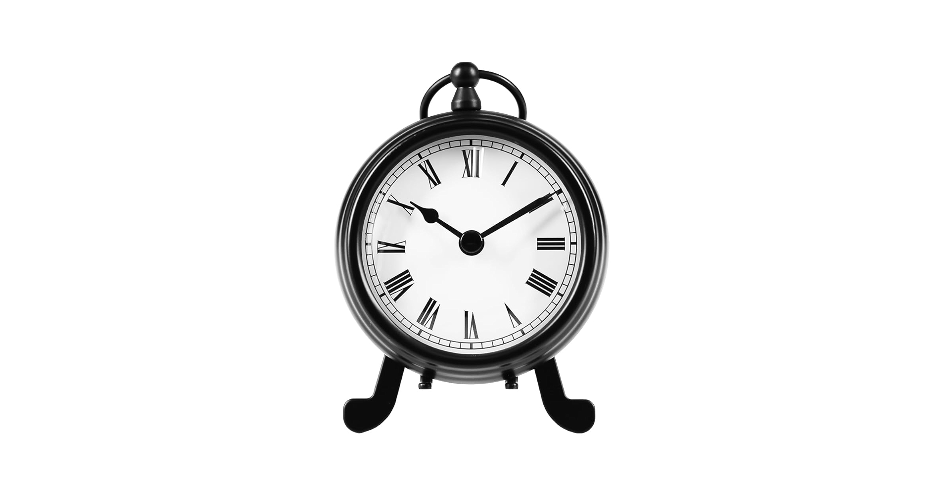 BESTIME AM-07 Black Metal Desk Clock.Small and