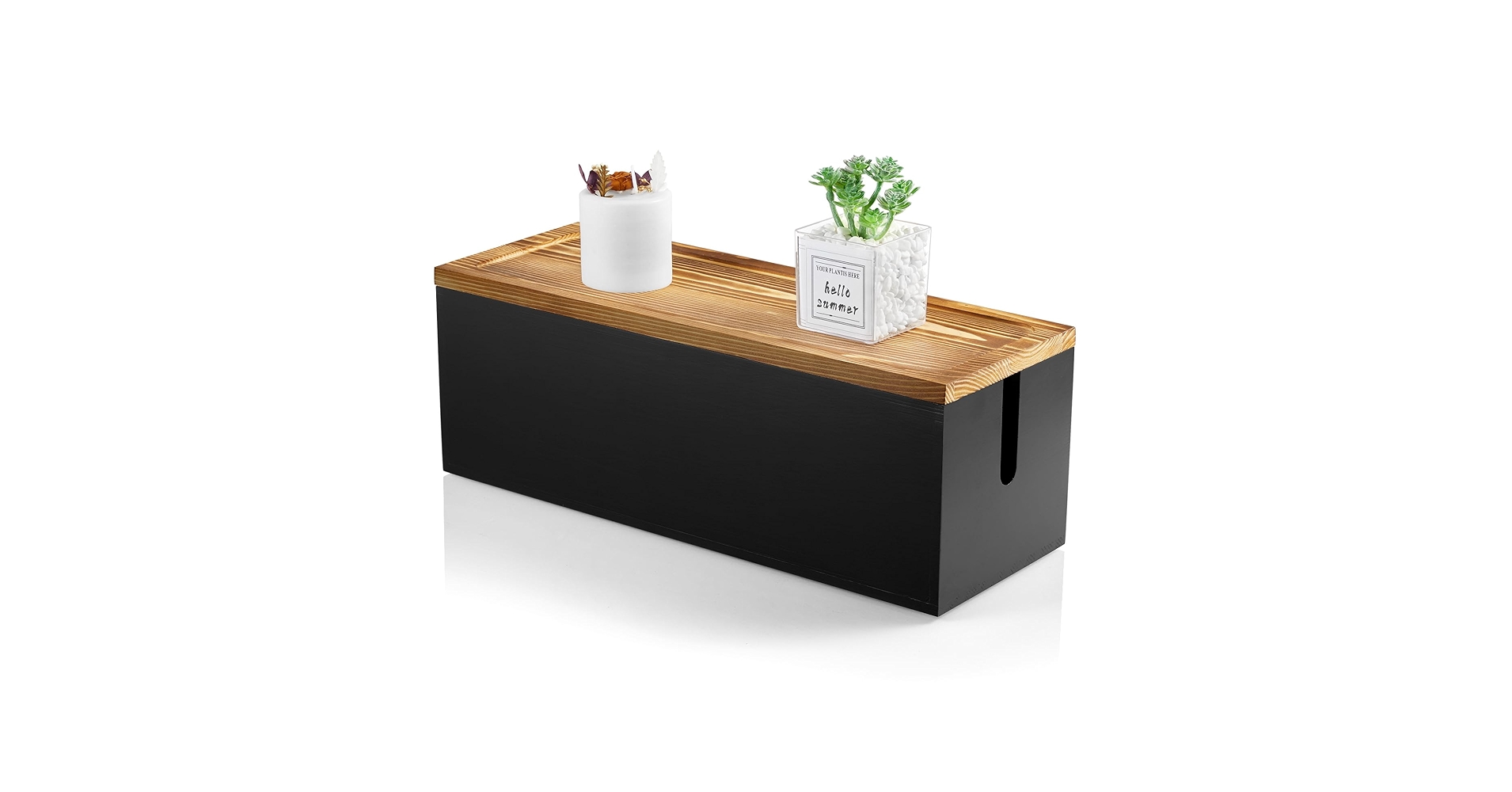 Bivvclaz Large Cable Management Box, Wooden