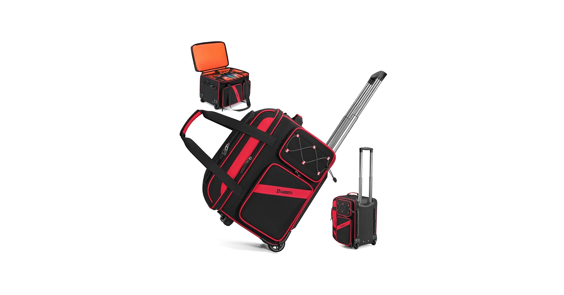 BOSSTIN Rolling DJ Cable Bag with Wheels, DJ Gig