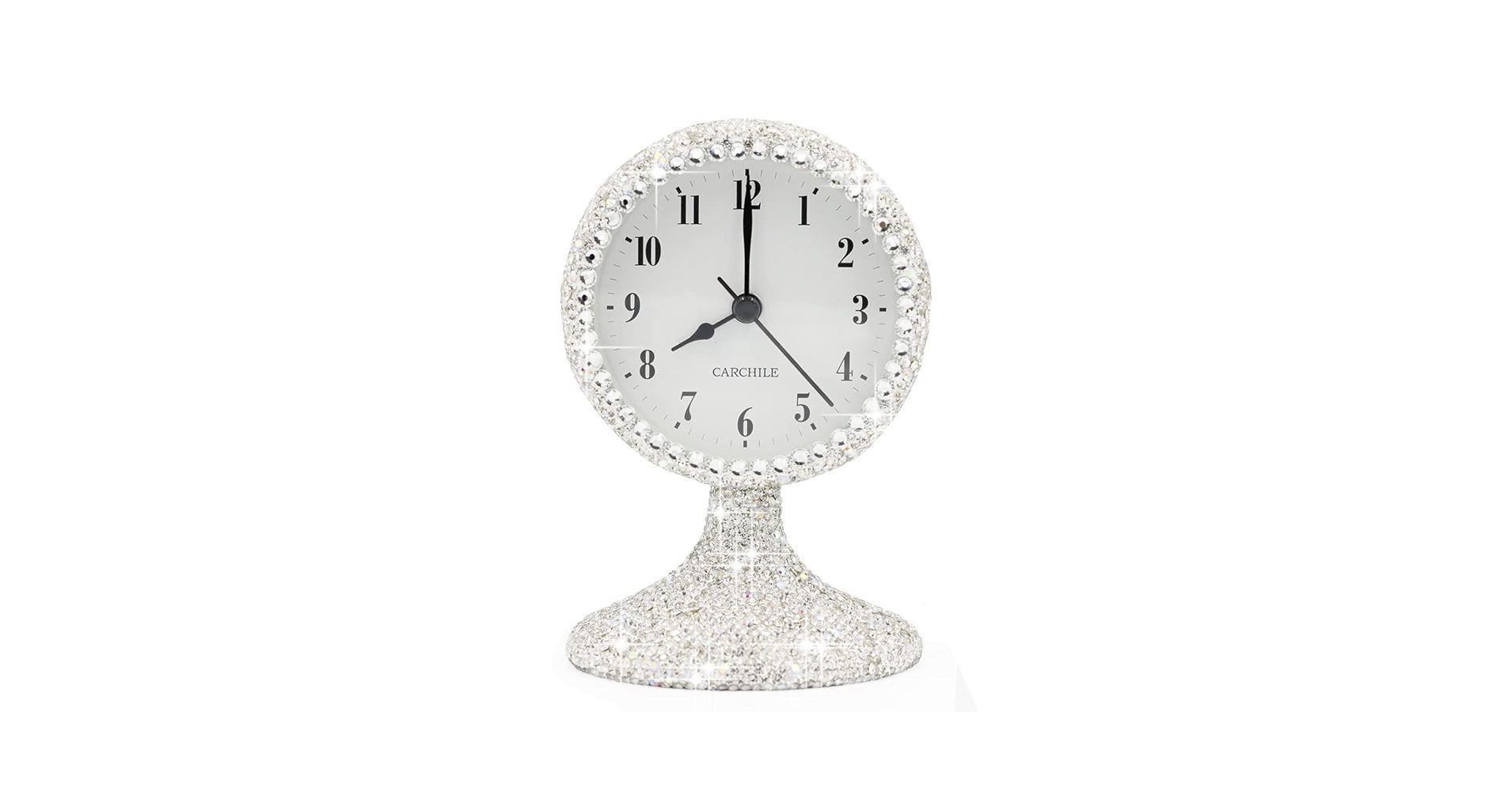 CARCHILE Luxury Rhinestone Small Alarm Desk