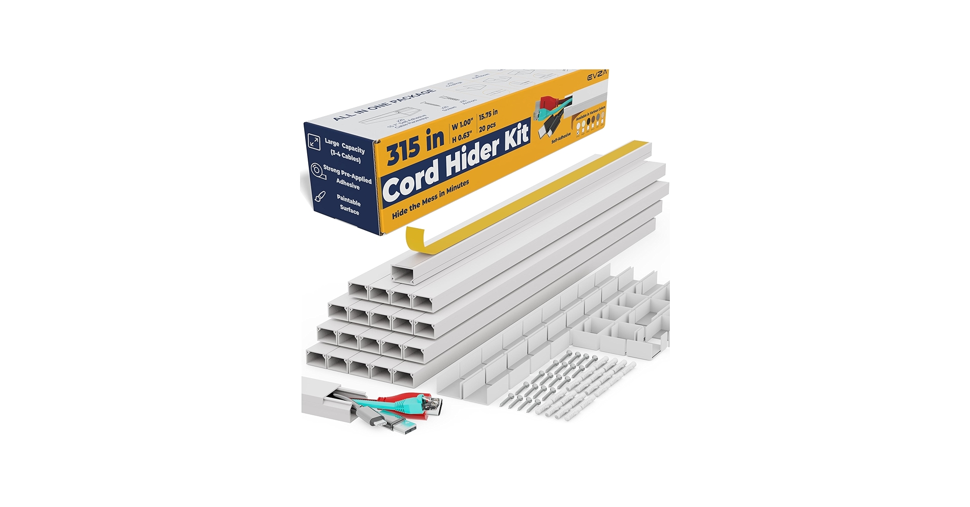 Cord Hider, Wire Cover, Cord Covers Wall Mounted TV, Cable Hider