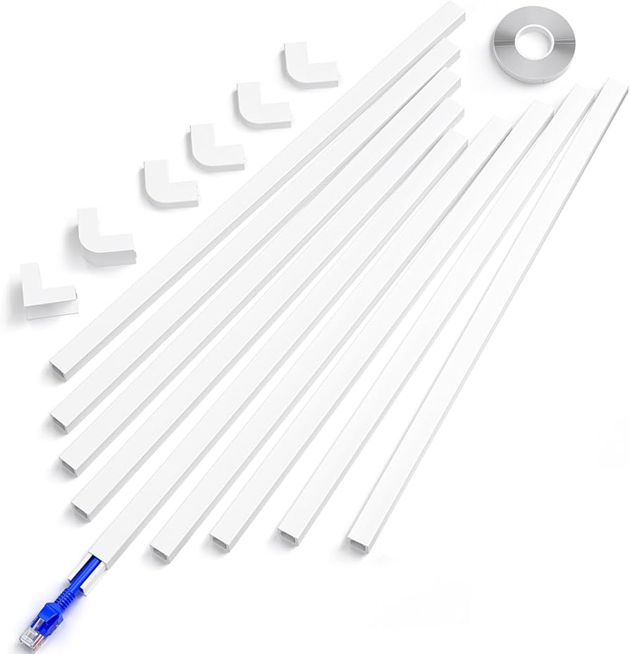 Delamu Cord Cover, 142in Wire Covers for Cords on