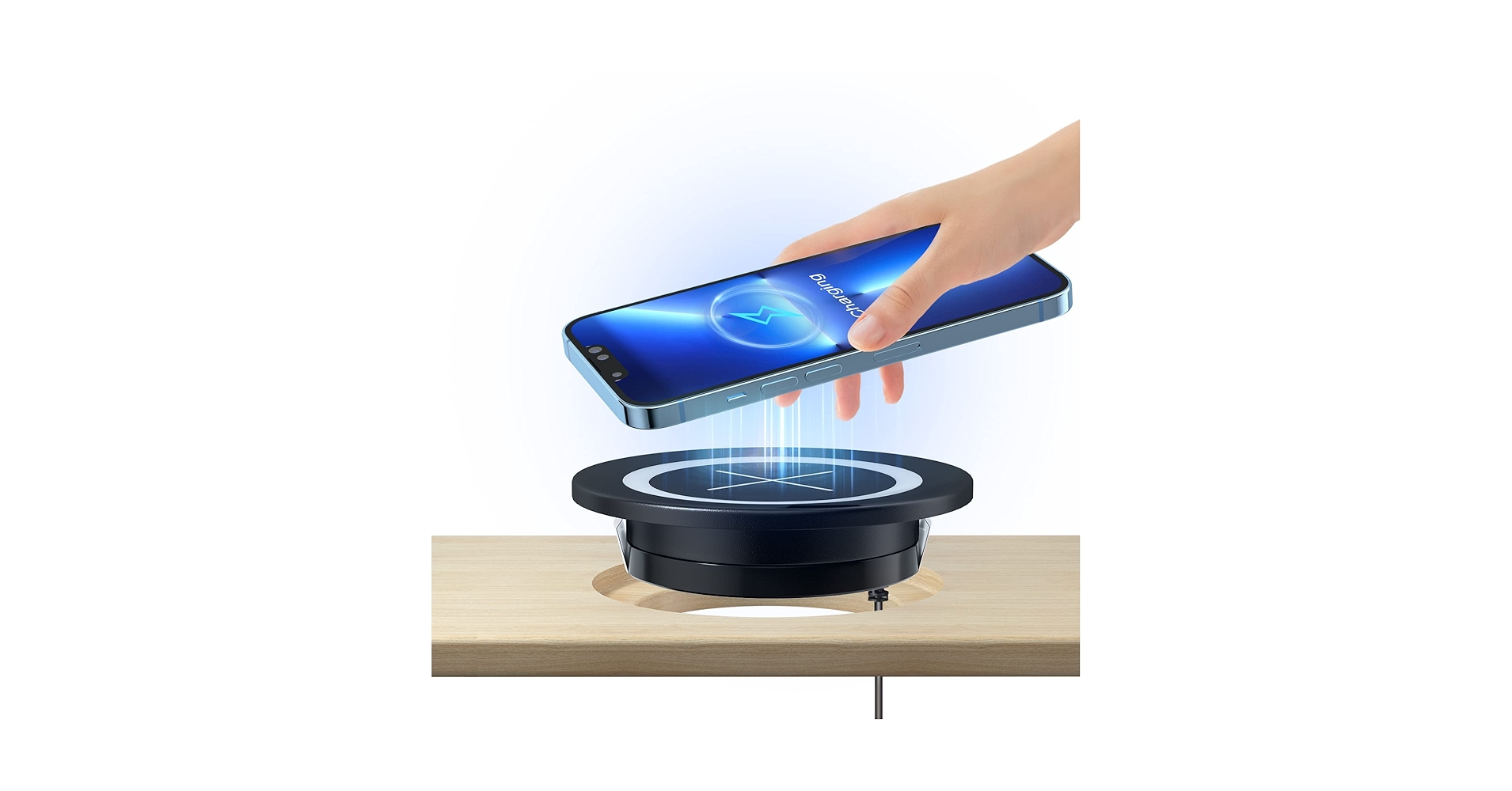 Desk Wireless Charger, JE Make IT Simple Desktop