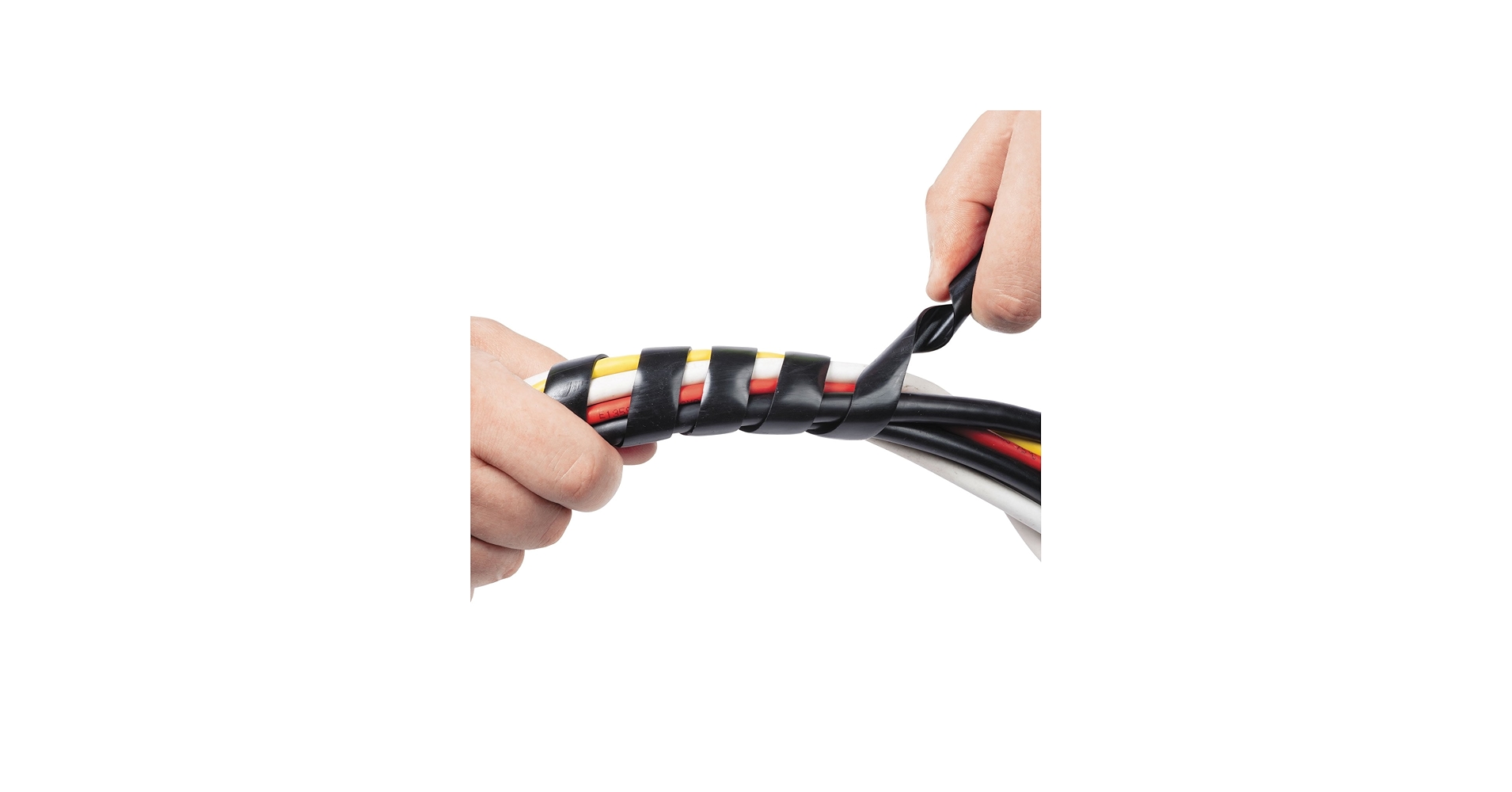 D-Line 8.2ft Black Cord Wrap, Spiral Cable Sleeve