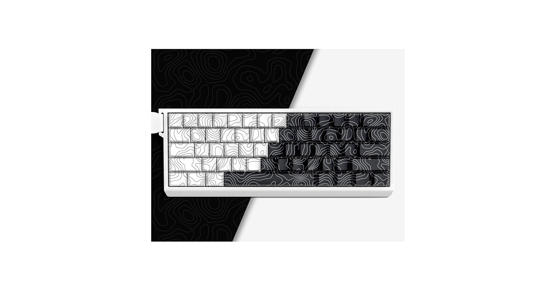 double shot PBT keycaps,white and black