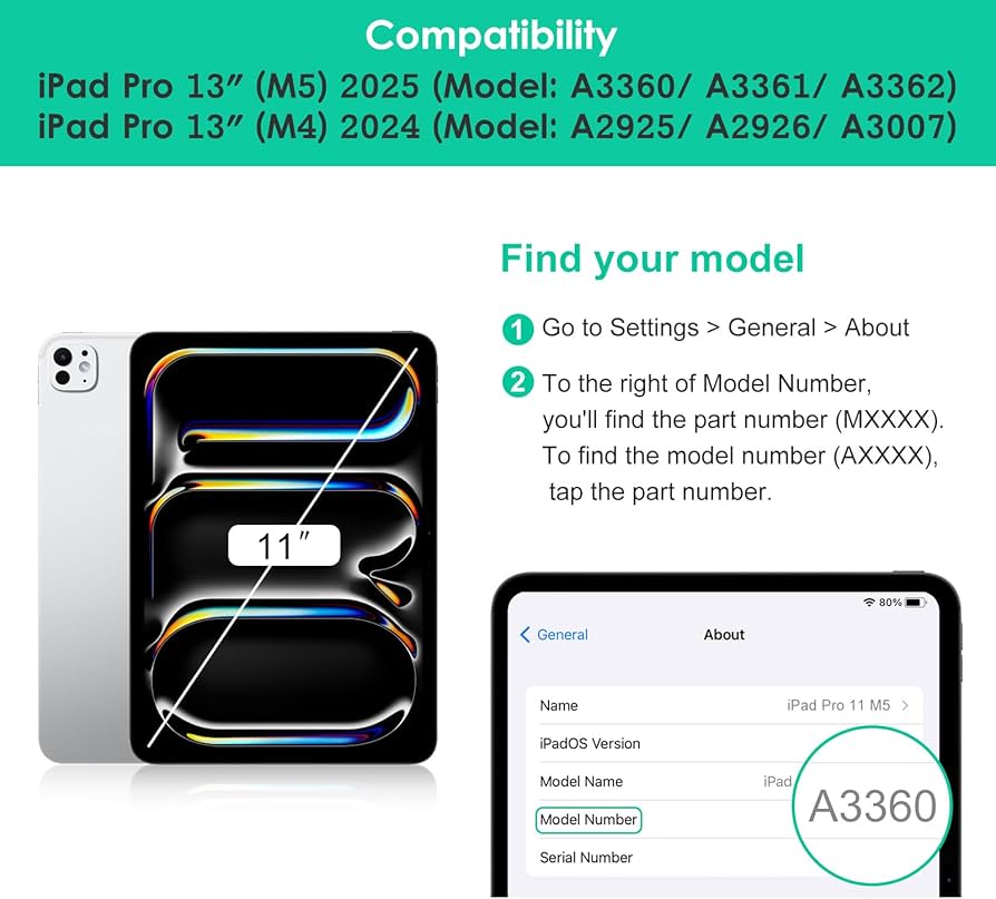 DTTO for iPad Pro 13 Inch Case with Keyboard M5