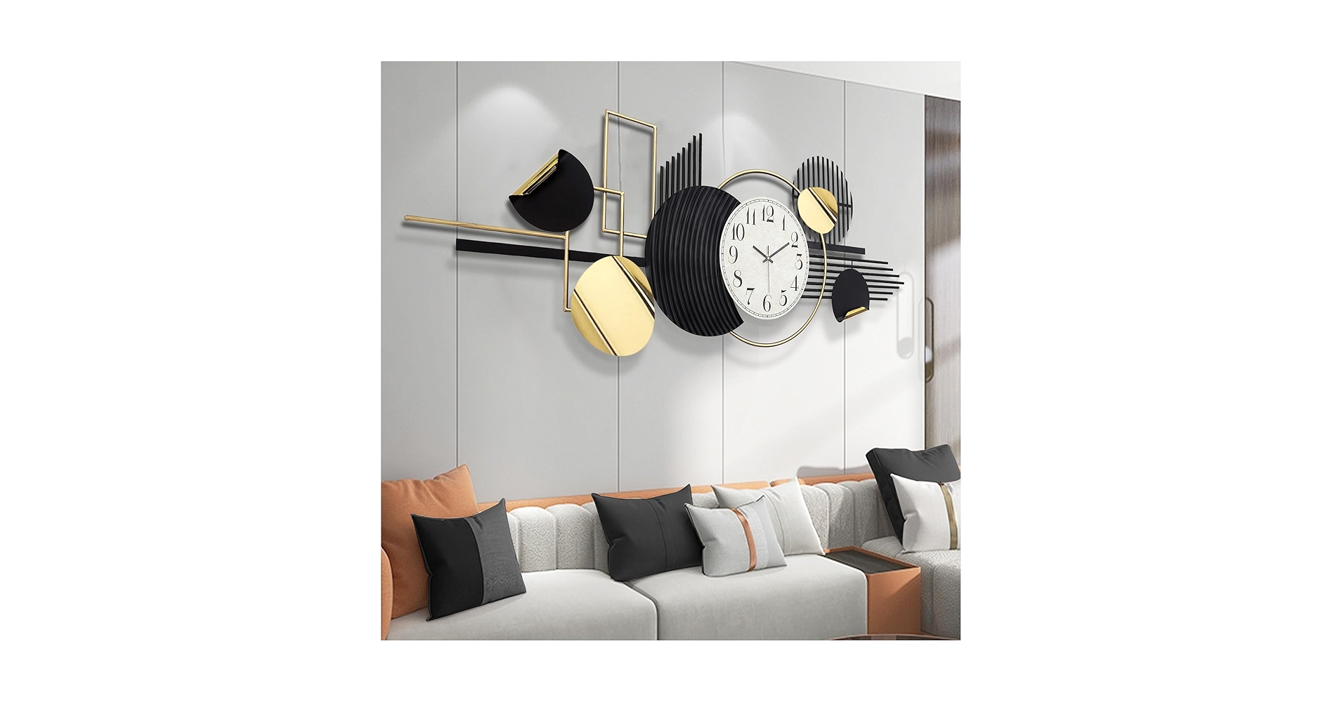 ERMOFAV Metal Wall Art, Black and White Decor for