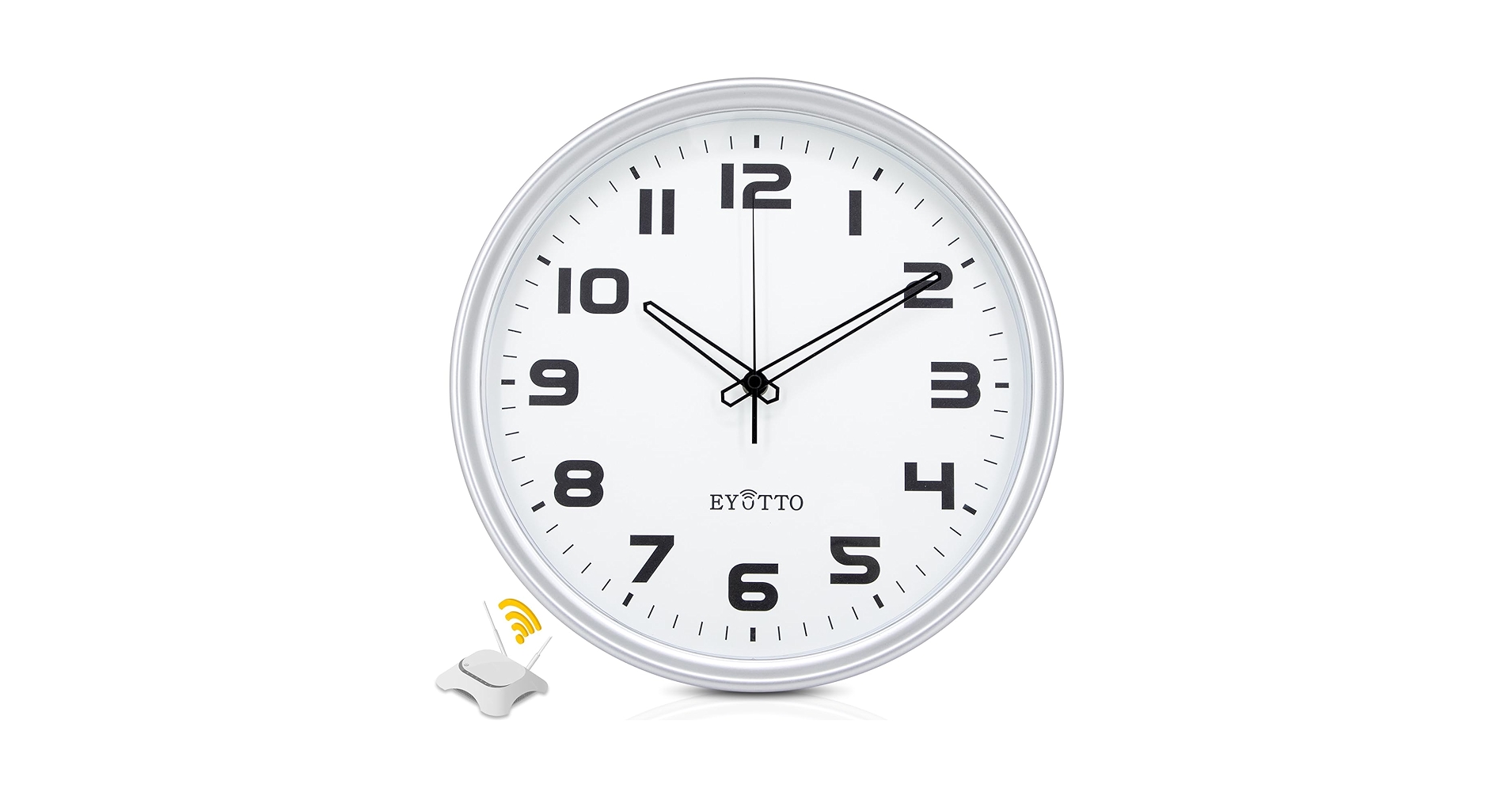 eYotto 12-Inch Smart WiFi Time Sync Wall Clock