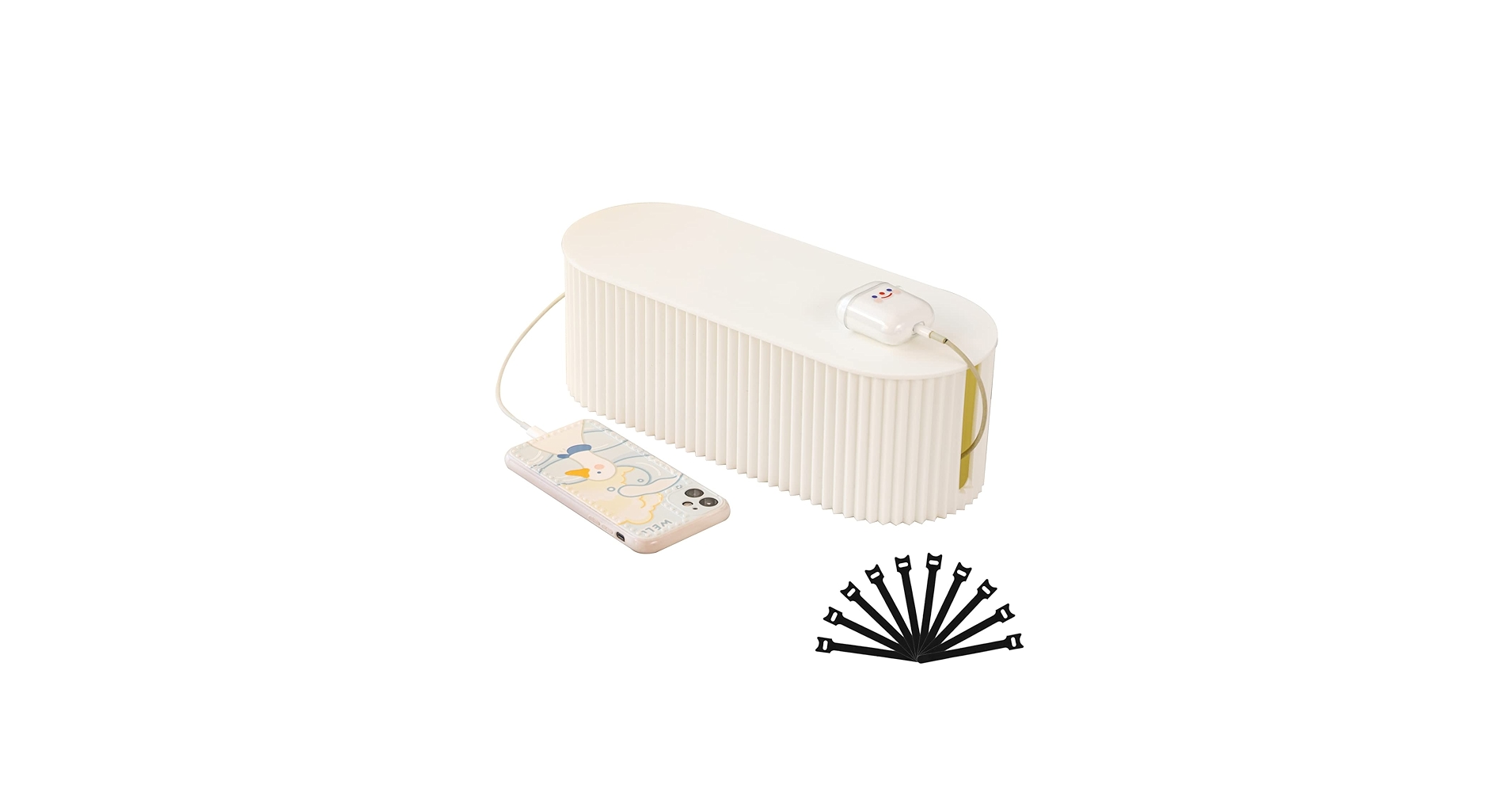 FABROK Cable Management Box with 10 Cable Ties