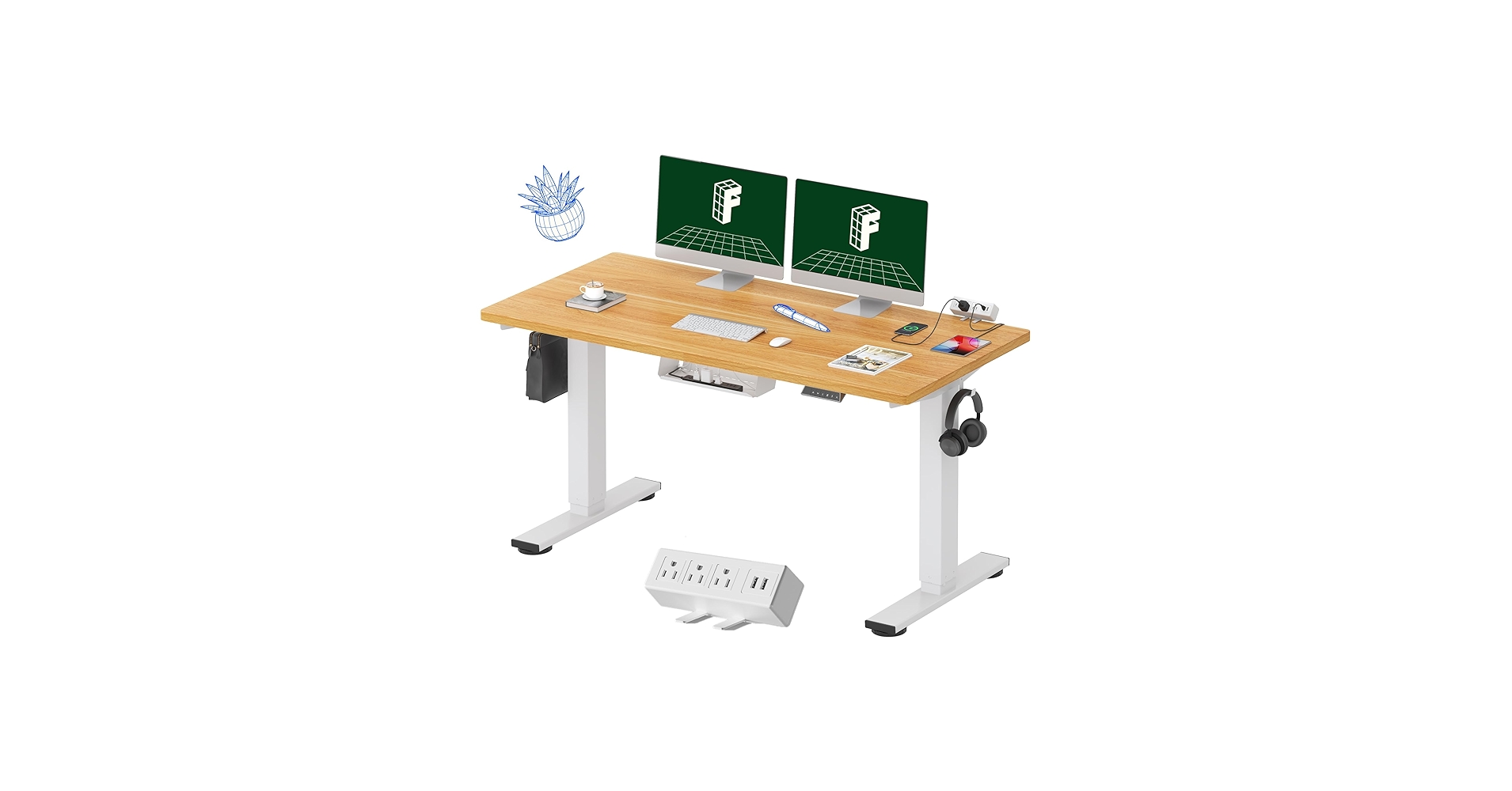 FLEXISPOT EN2 Whole-Piece Standing Desk with