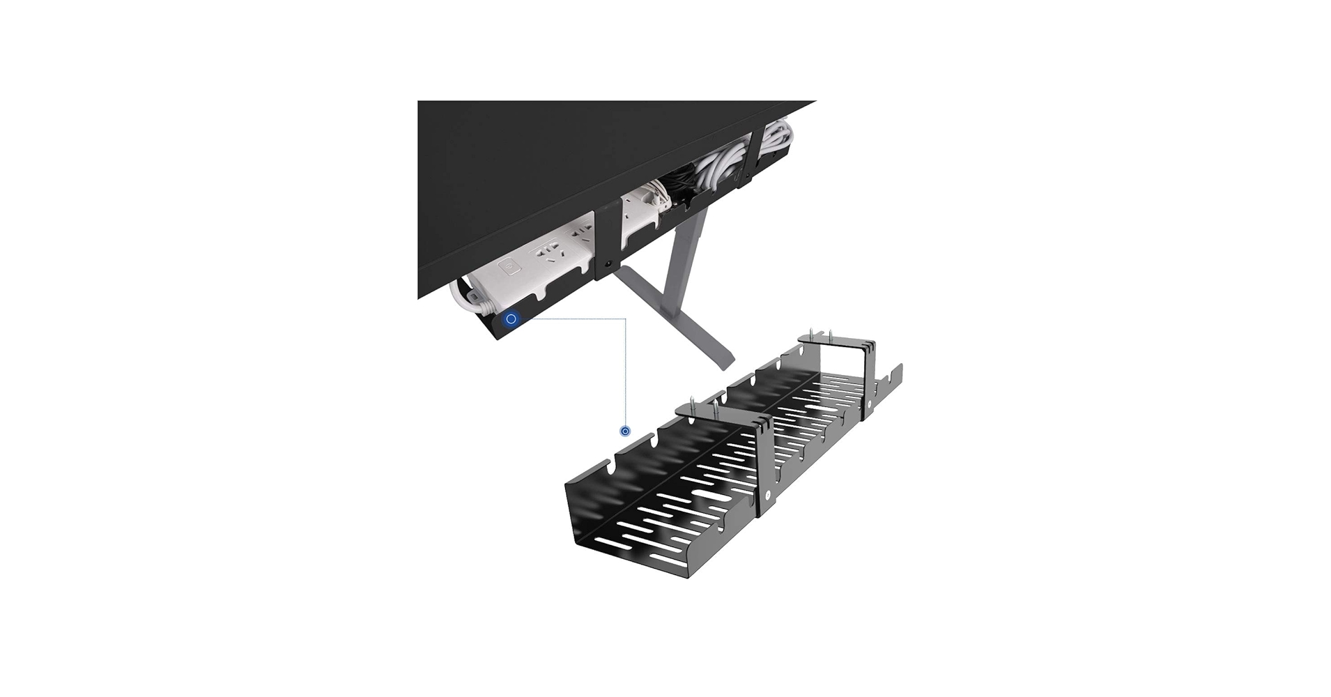 FLEXISPOT Under Desk Cable Management Tray