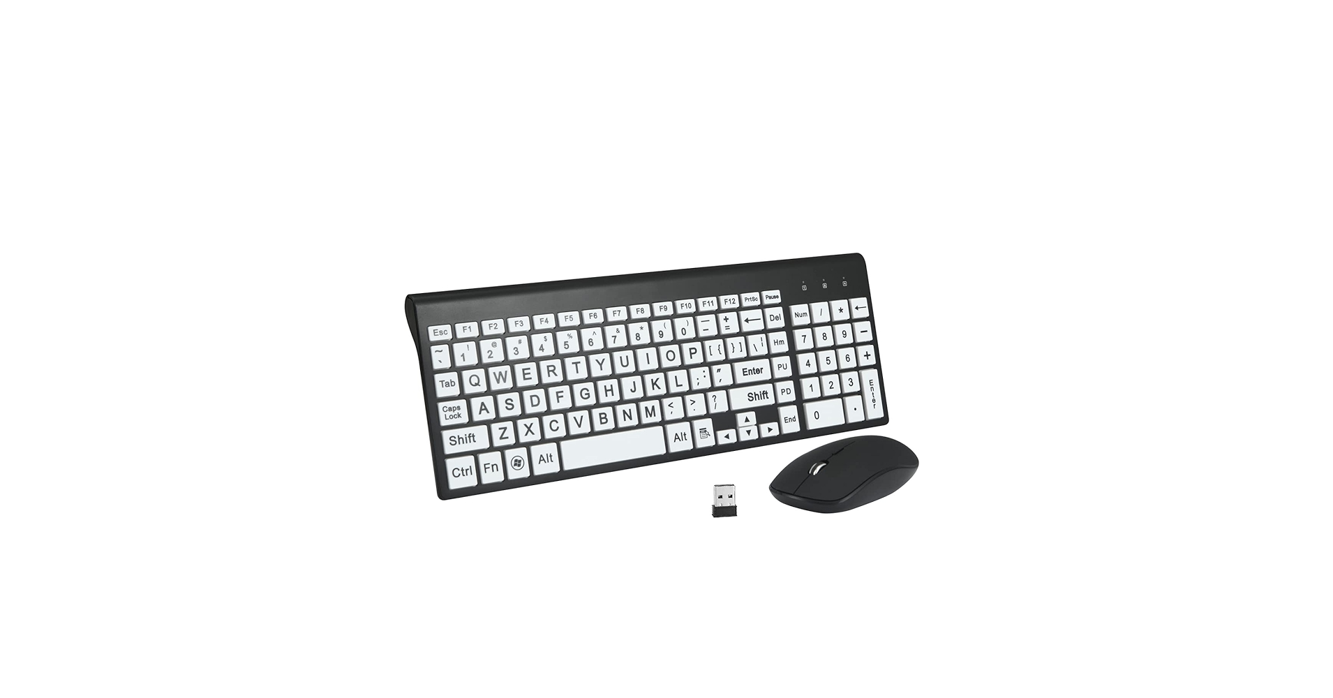 Full Size Large Print 2.4g Wireless Keyboard and