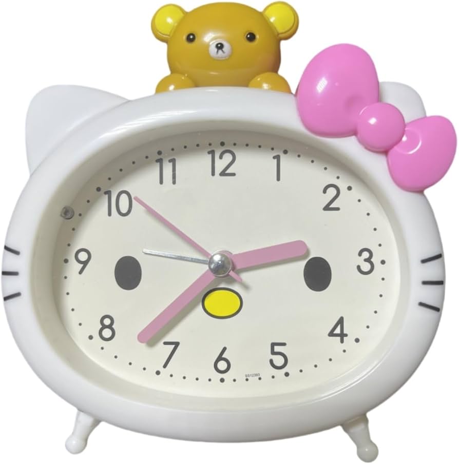 Fuxizest Cute Cat Alarm Clock, Kawaii Alarm Clock