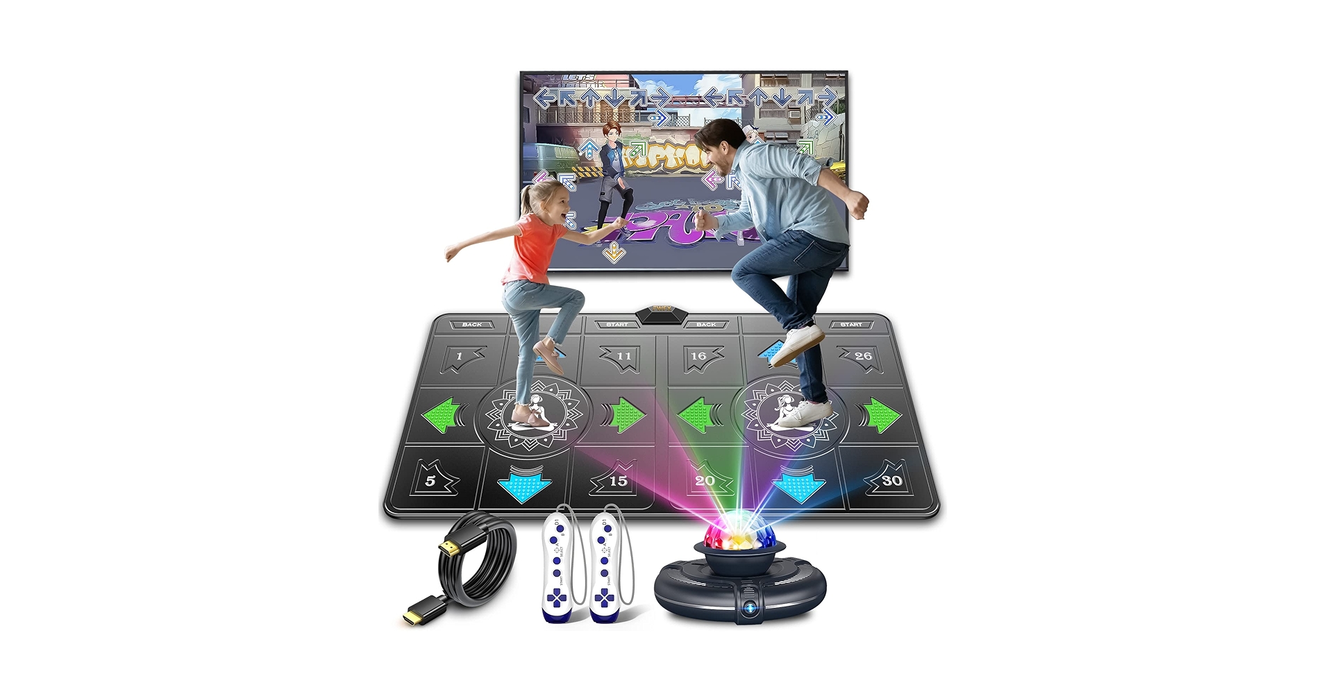 FWFX Dance Mat for Kids and Adults, 2-Player