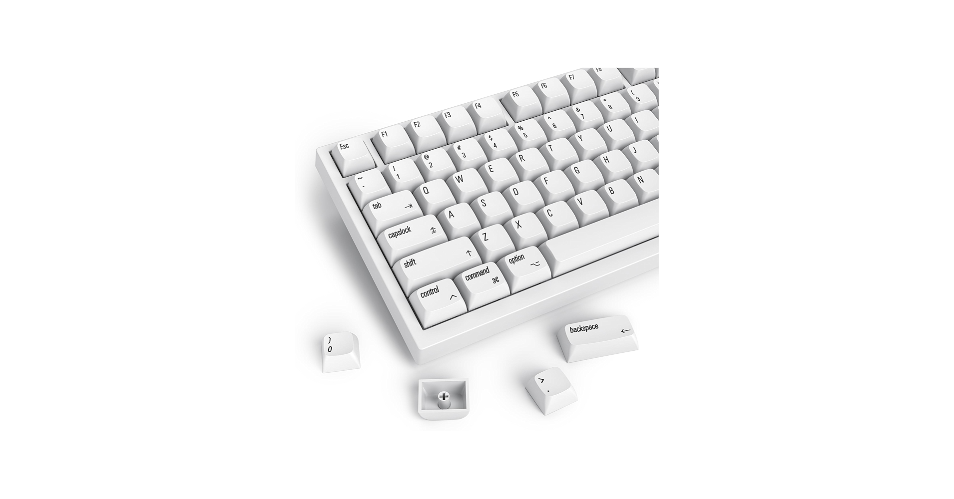 Guffercty kred 128 Keys XDA Profile Minimalist White