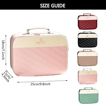 HACLEN Checkered Makeup Bag, Cosmetic Bag Organiser, Vanity