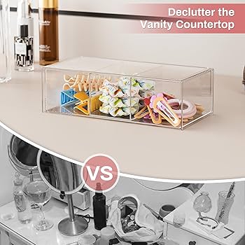 Hair Accessories Organizer for Girls, Clear Hair Bow