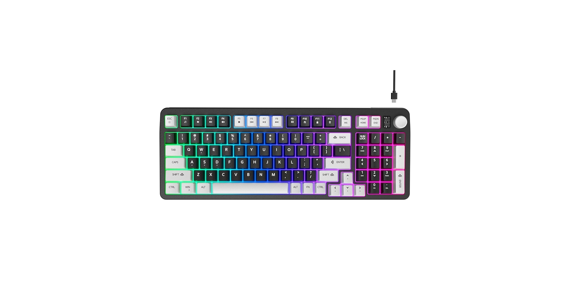 Hofotek 96% Wired Gaming Keyboard,Creamy
