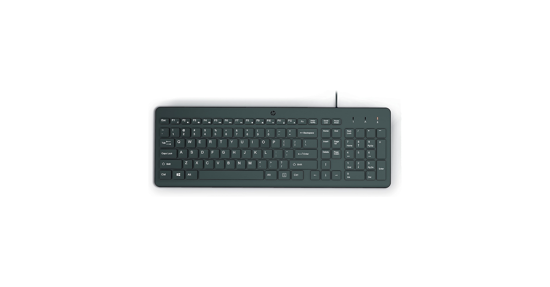 HP 150 Wired Keyboard - Full-Sized, Keyboard with