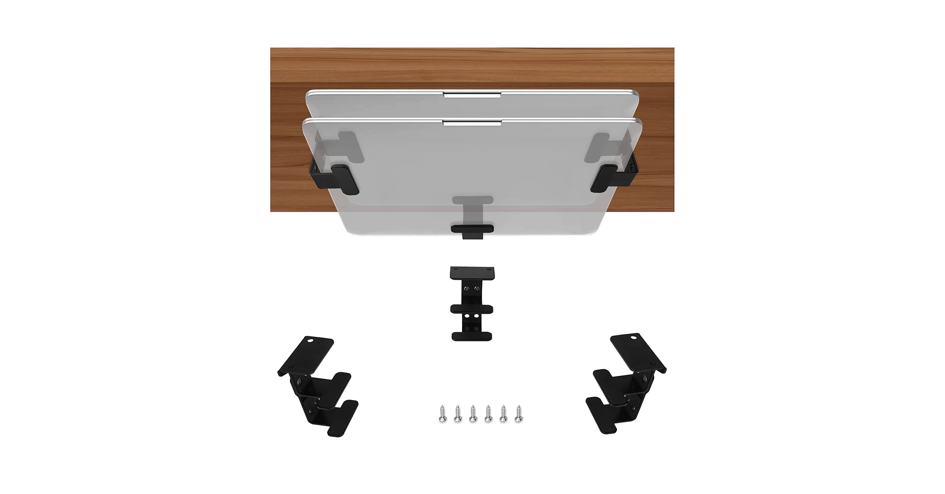 IFCASE 2 Tier Under Desk Laptop Mount, Double