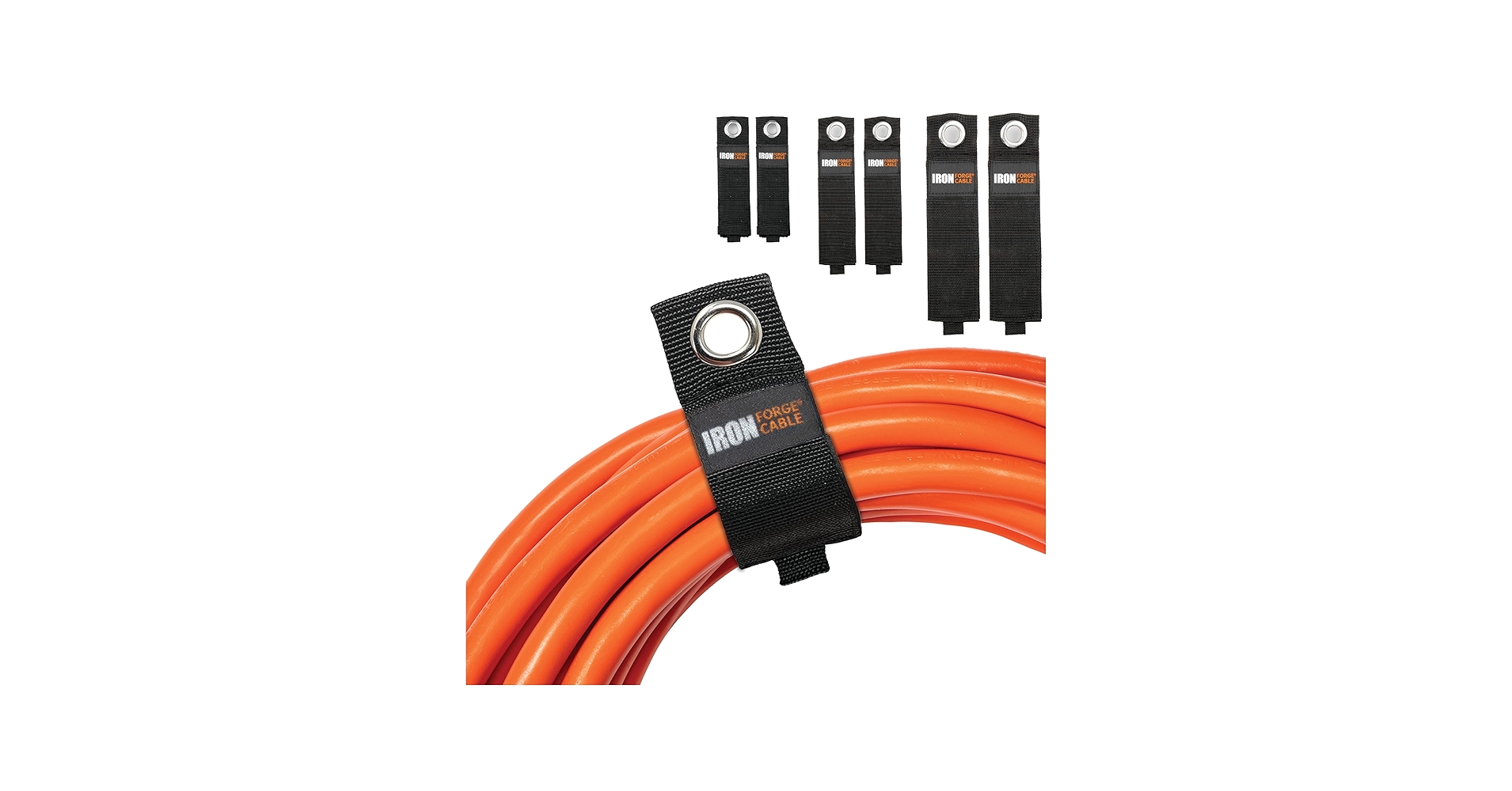 Iron Forge Cable Extension Cord Wrap Organizer, 12 Piece Multi-Pack