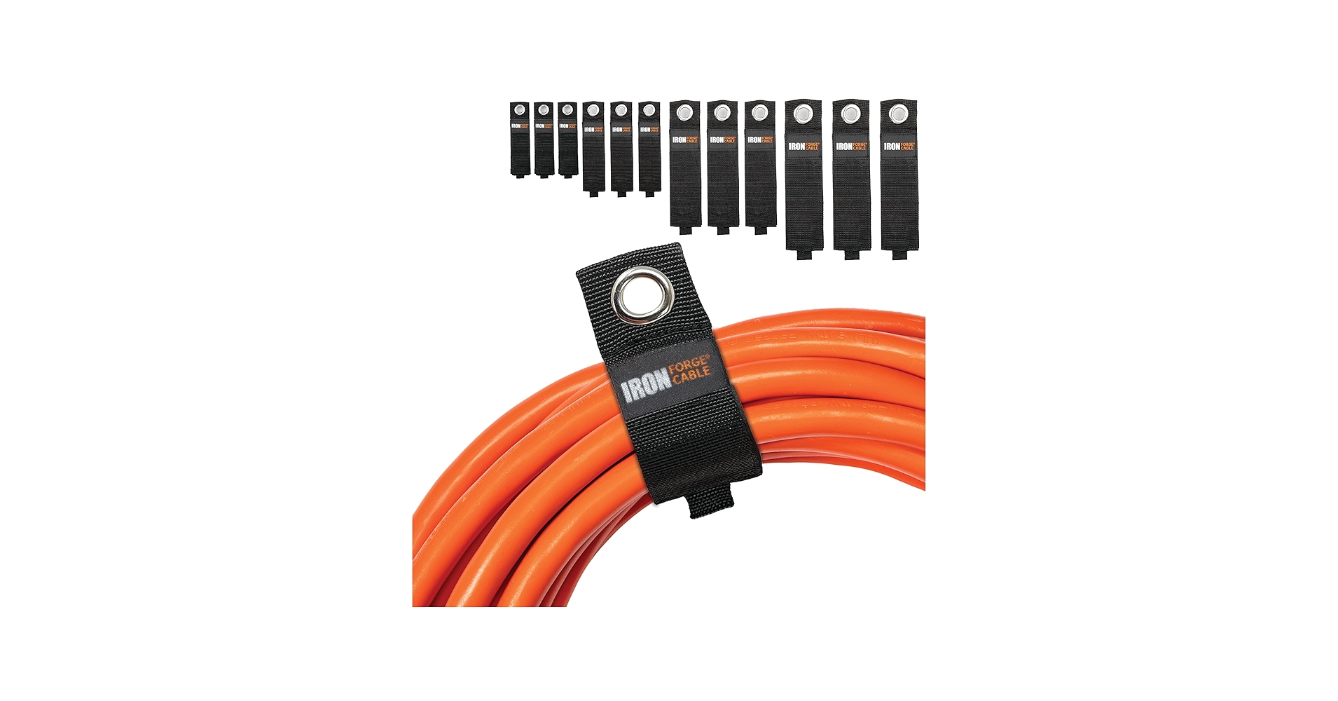 Iron Forge Cable Extension Cord Wrap Organizer, 12 Piece Multi-Pack