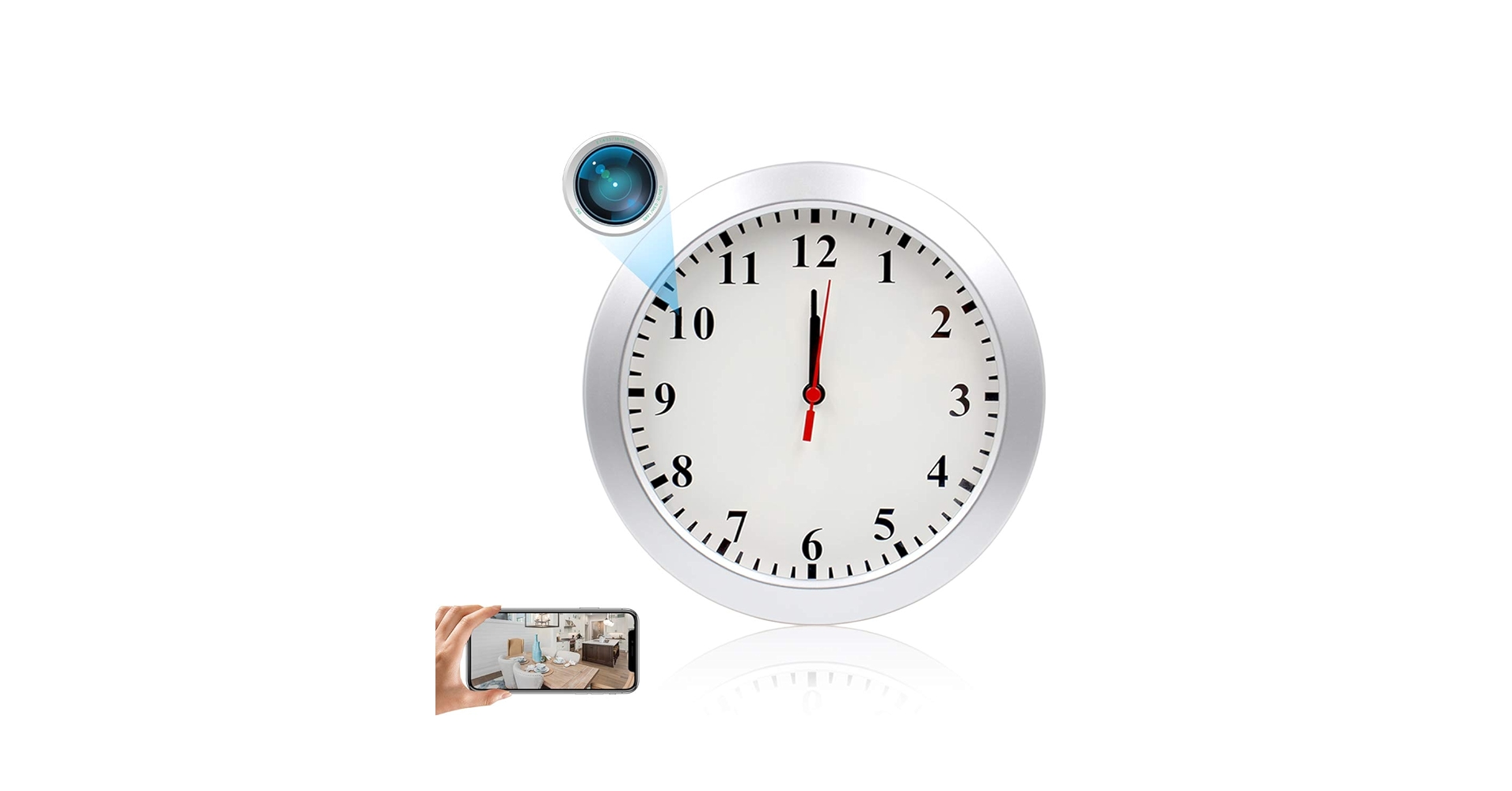 JLRKENG Hidden Spy Camera Wall Clock 1080P HD