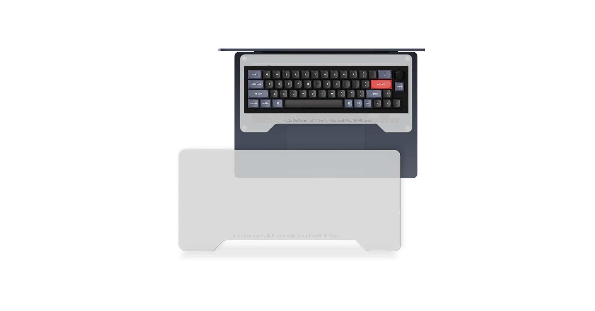 Kado Lift Riser Acrylic for External Keyboard, Frosted