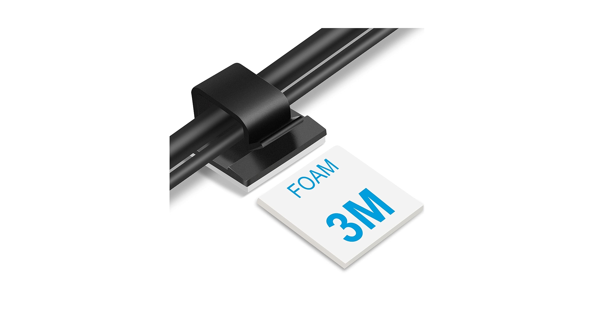 Large Adhesive Cable Clips (45 PCS, Black), Upgraded Wire Clips