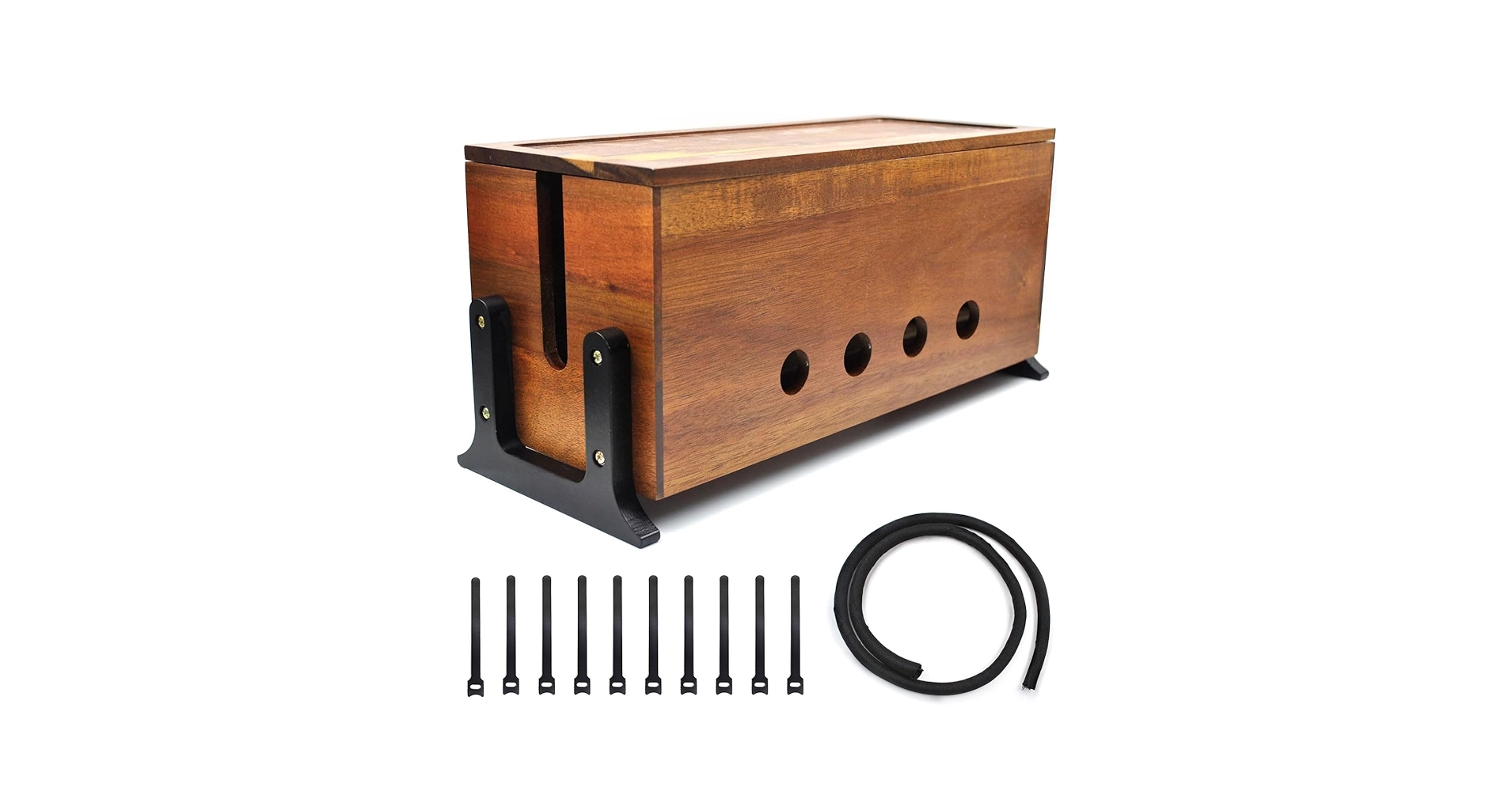 Large Cable Management Box, Wood Cord Hider Box