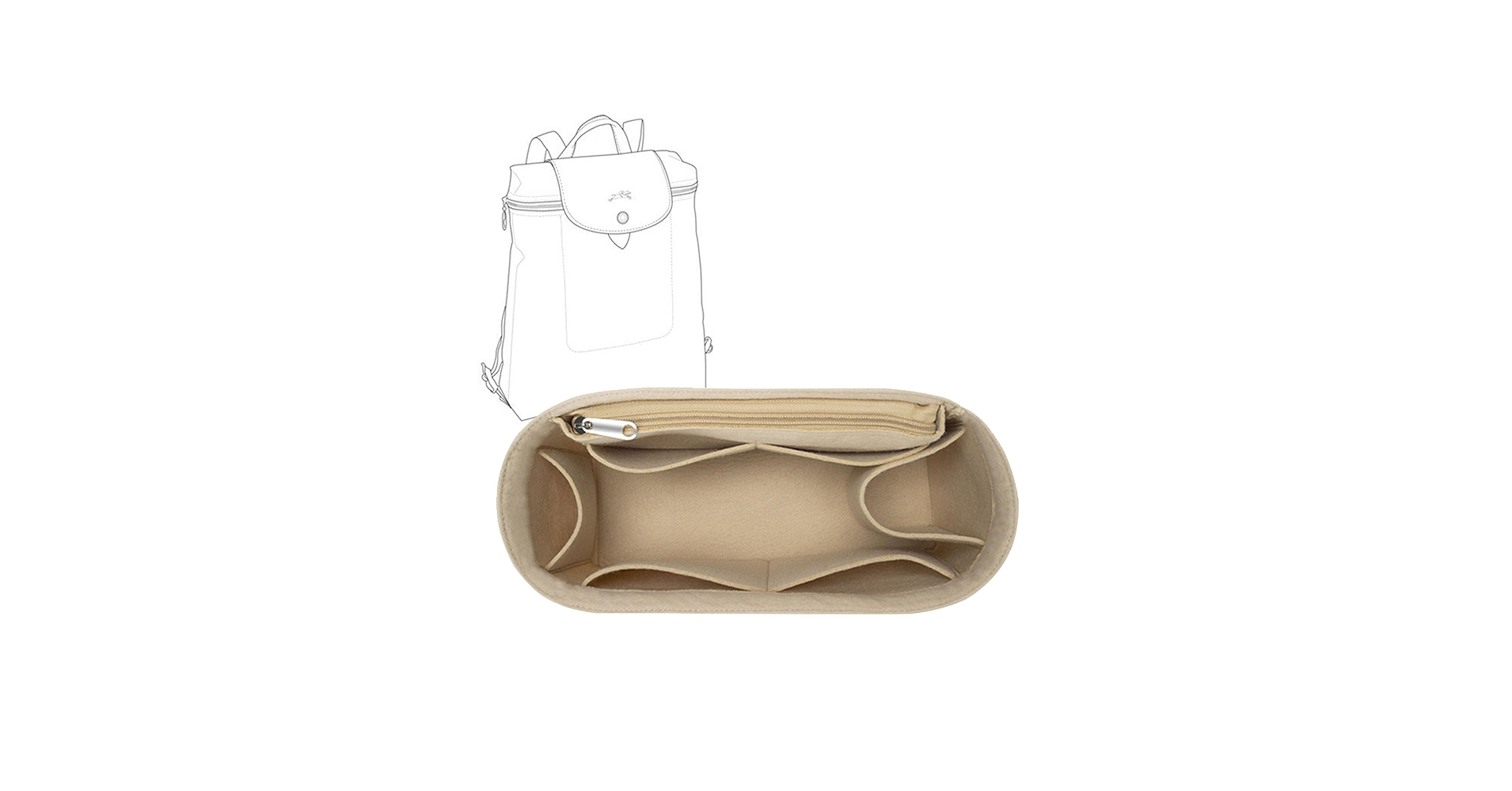 Lckaey purse backpack organizer for le pliage